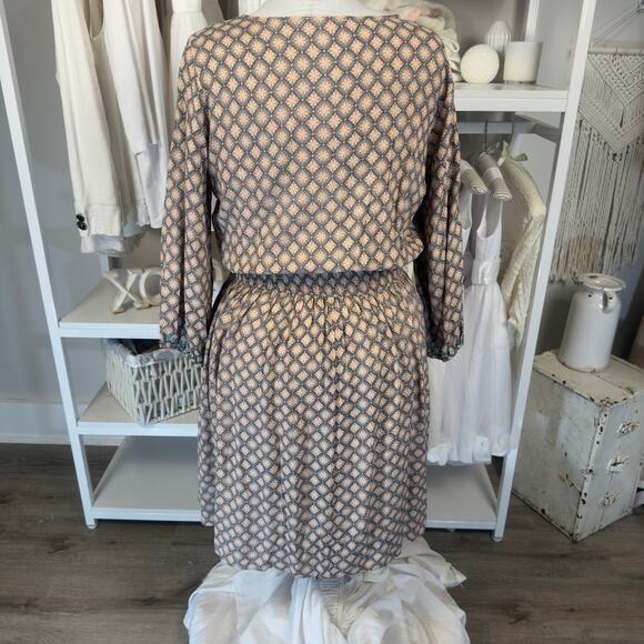 Mystree Women's Size L Knee Length elastic waist dress-bohemian, casual #3270 - Picture 9 of 11